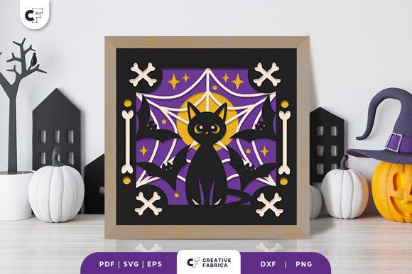 Download Halloween Black Cat Layered Papercut - Halloween black cat layered papercut Collection