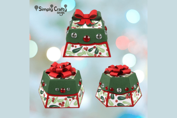 Download Angled Gift Box Set - Christmas Box Set SVG - Christmas box Collection