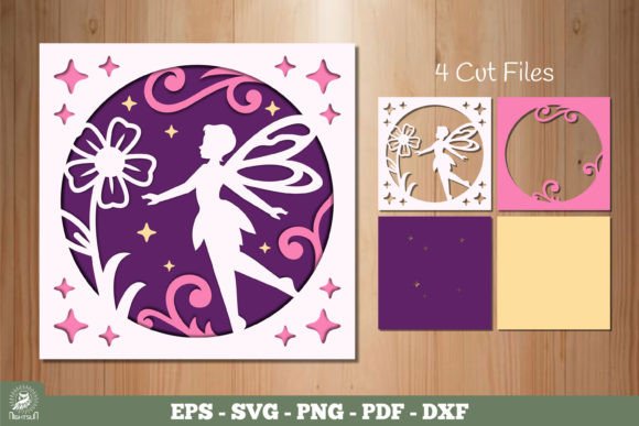 Download Fairy and Flowers Layered Papercut SVG - Premium Bundle